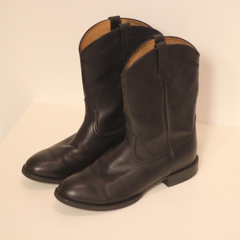 Ariat Women's Cowboy Boots Black Leather 8.5 Roper